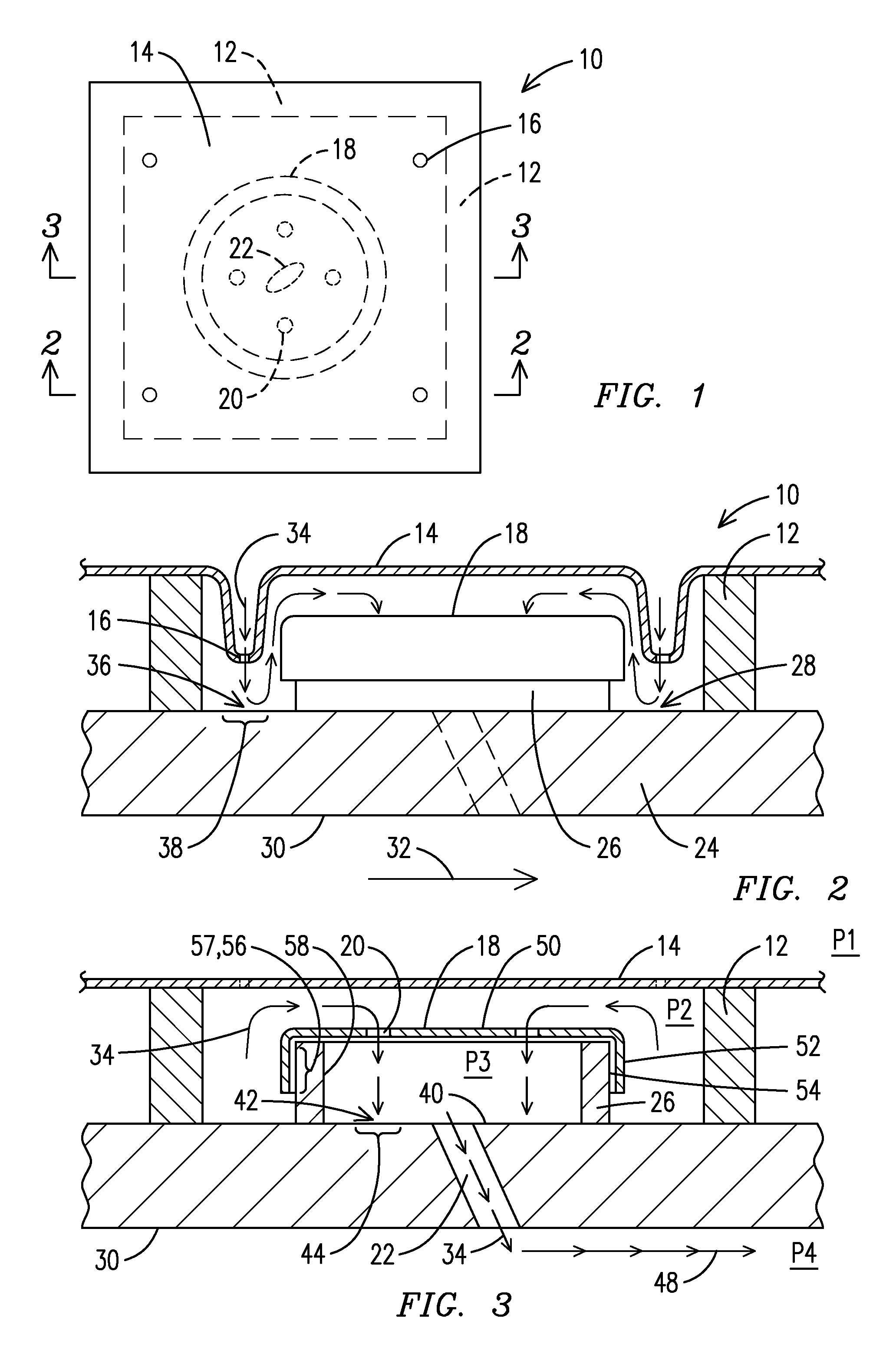 Two stage serial impingement cooling for isogrid structures