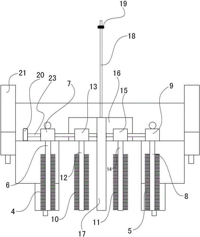 Sewage treatment plant rectangular secondary sedimentation tank effluent weir automatic cleaning device