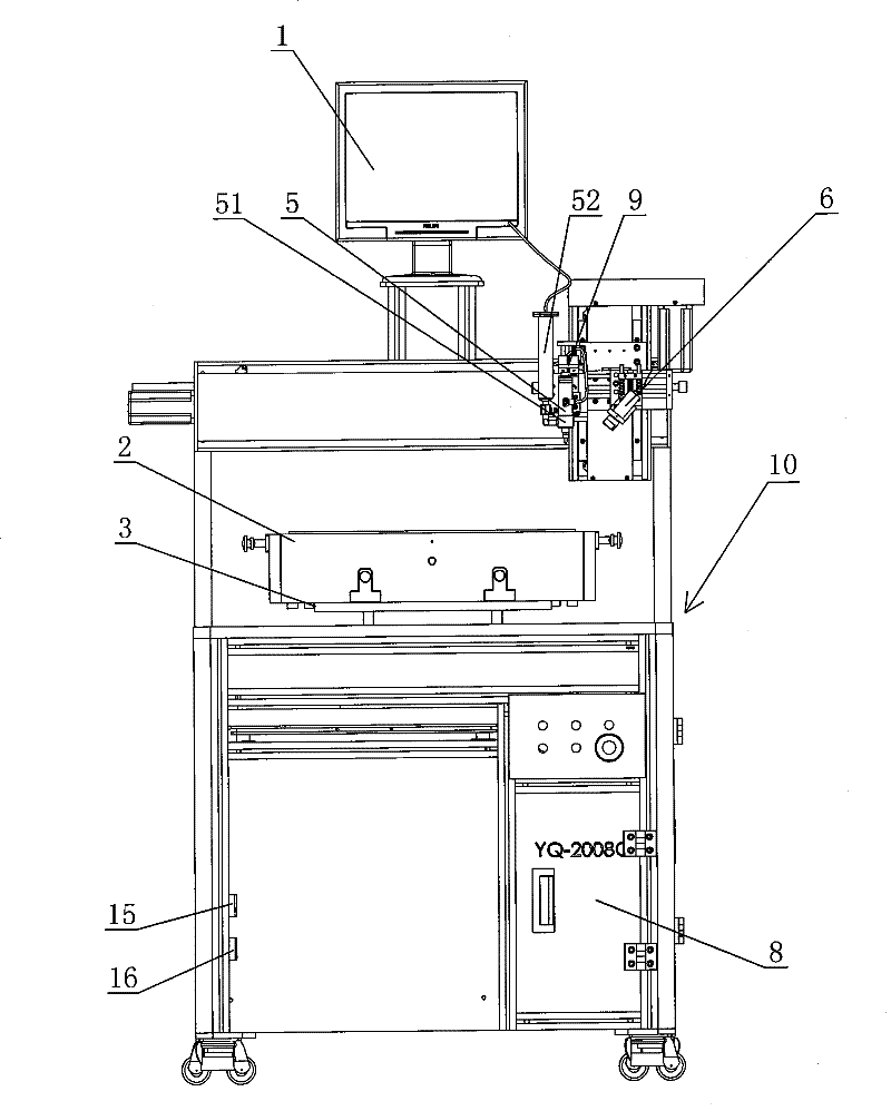 LCD cade-port gum dispersing device and method