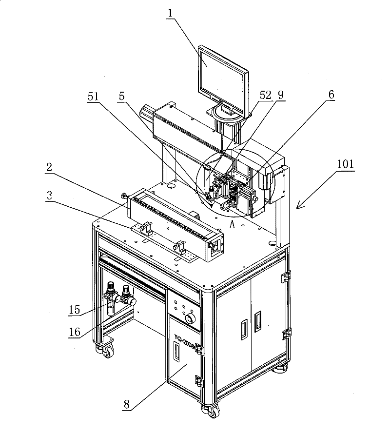 LCD cade-port gum dispersing device and method