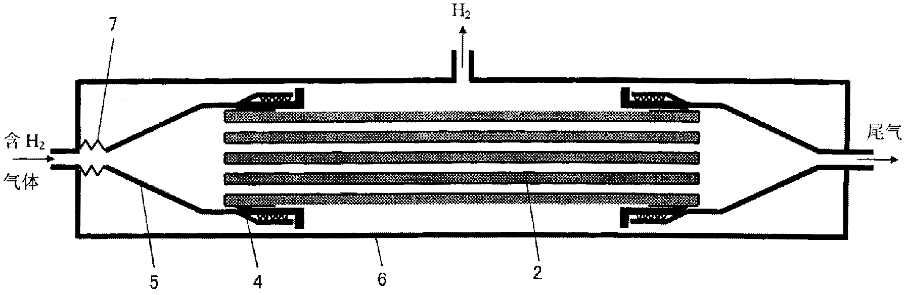 Recycling hydrogen purification processing method for producing polysilicon by reducing trichlorosilane