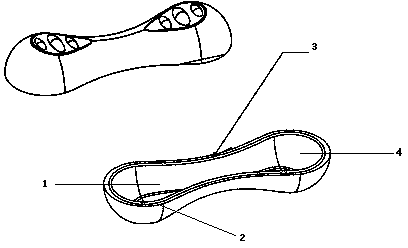 Cavity type plastic toy with adhering lining and manufacturing technology thereof