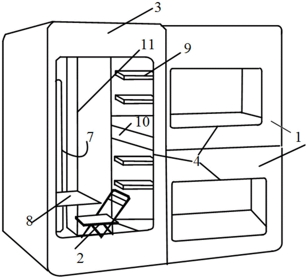 L-shaped sectional modularized flat