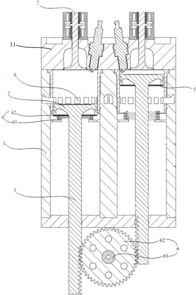 Free piston type internal combustion engine and internal combustion engine generator