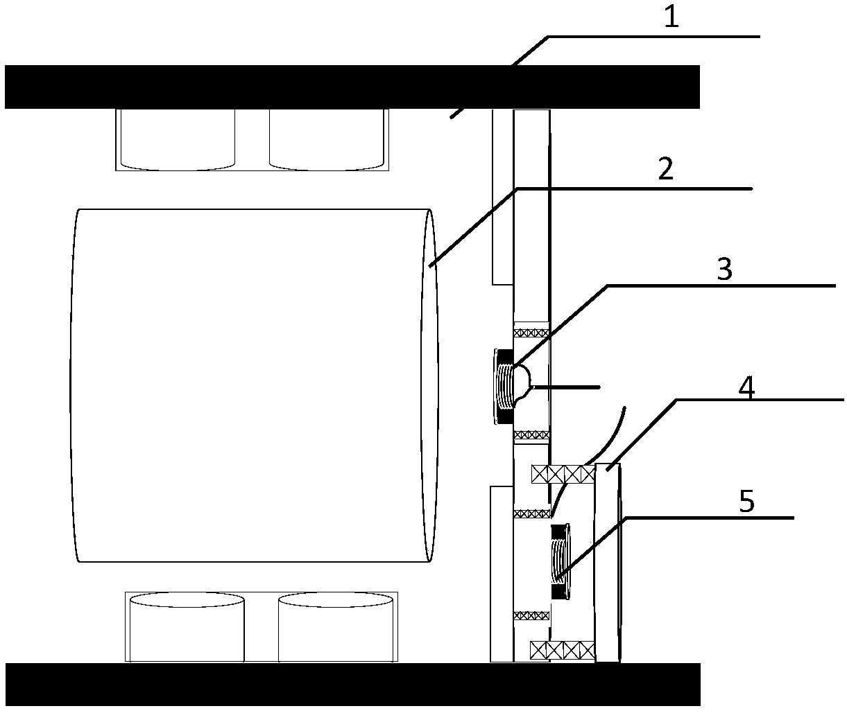 Eddy current displacement sensor for high temperature magnetic bearing in axial direction