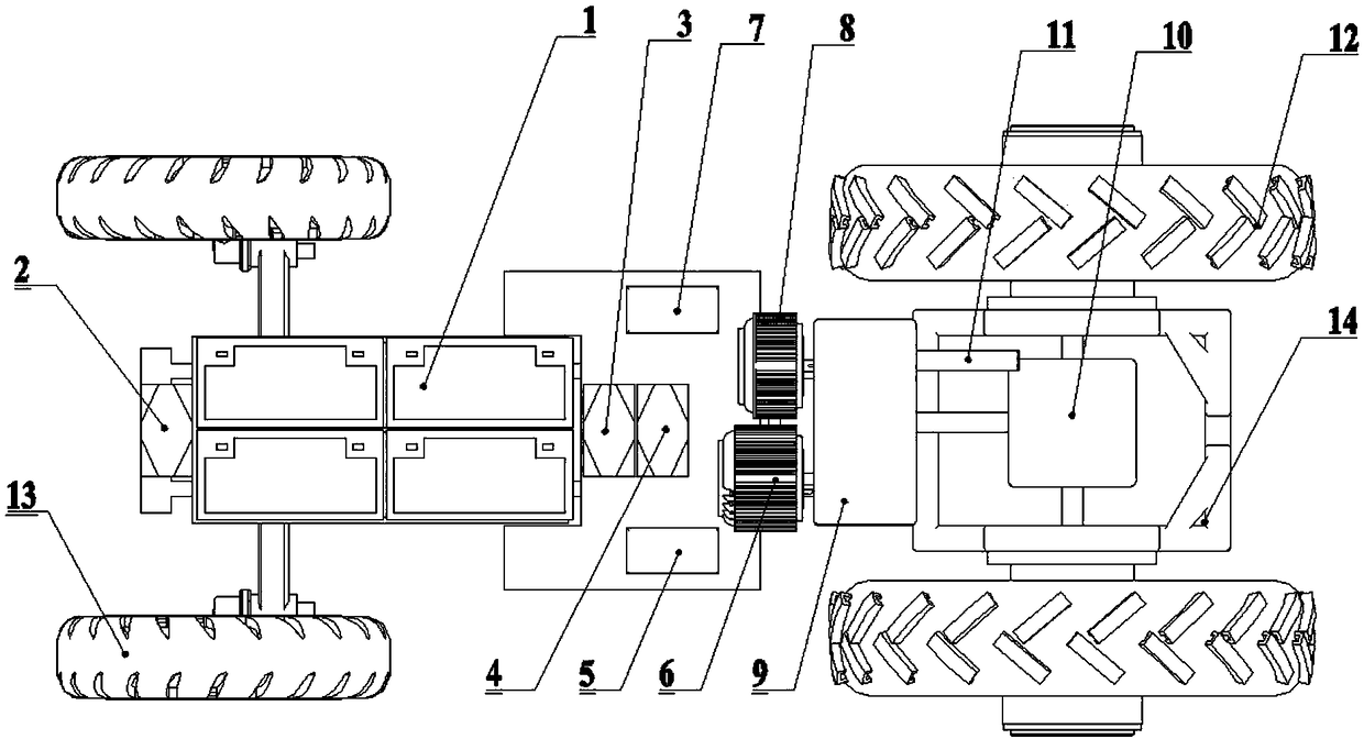 Double-motor coupling driving electric tractor and control method thereof