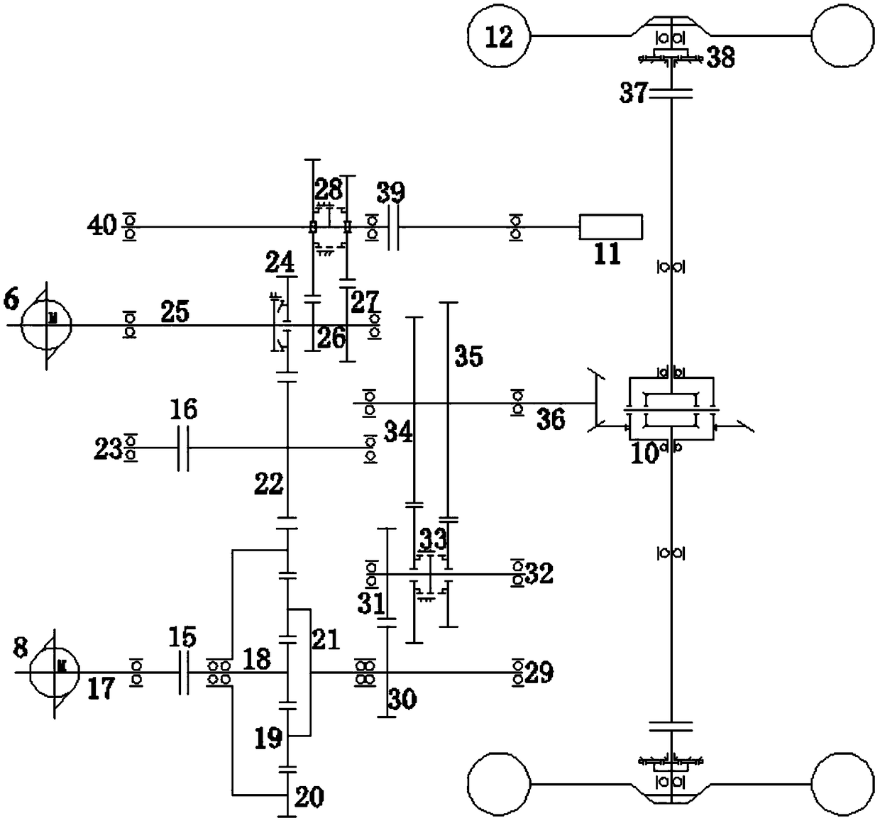 Double-motor coupling driving electric tractor and control method thereof