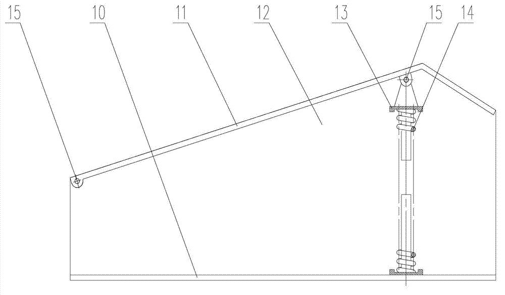 Opening-closing device for bottom door of vehicle