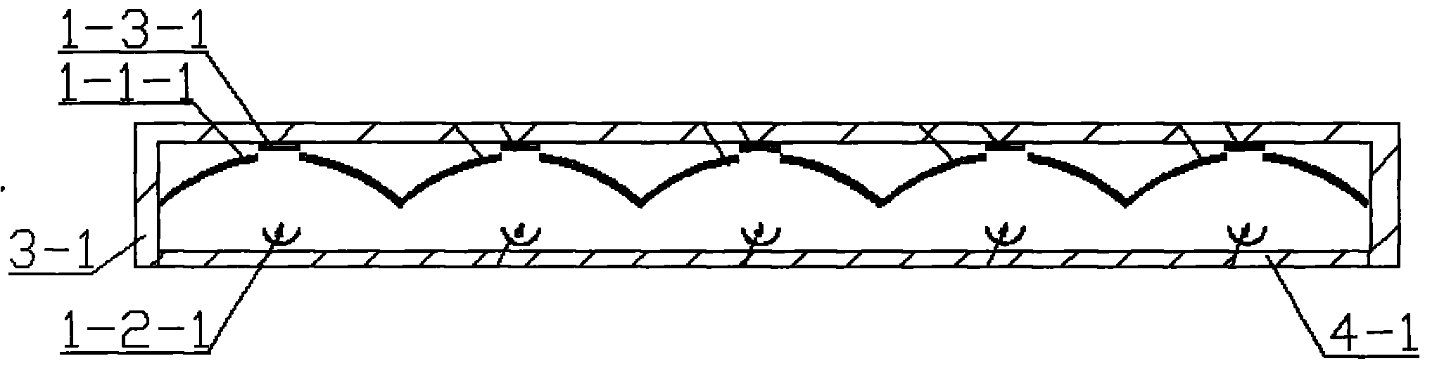 Thermoelectric lighting device using double parabolic cylindrical surface to reflect parallel light and focus solar energy