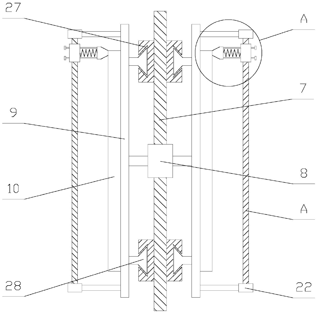 Fresh air system exhaust device with purification function for traffic tunnel