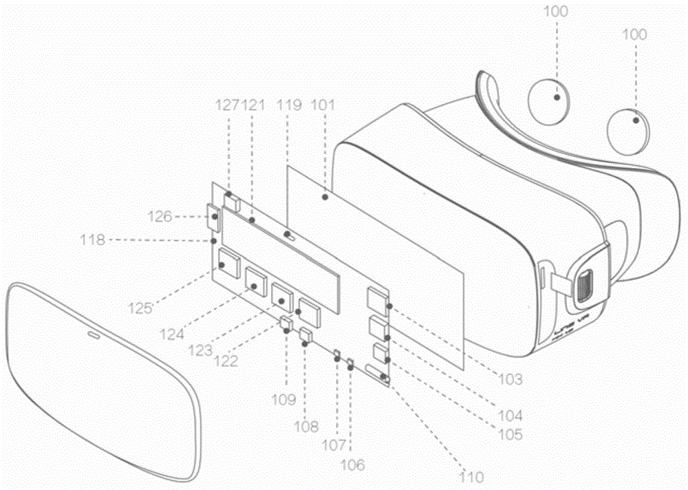 Head wearing type virtual reality equipment and virtual reality system comprising equipment