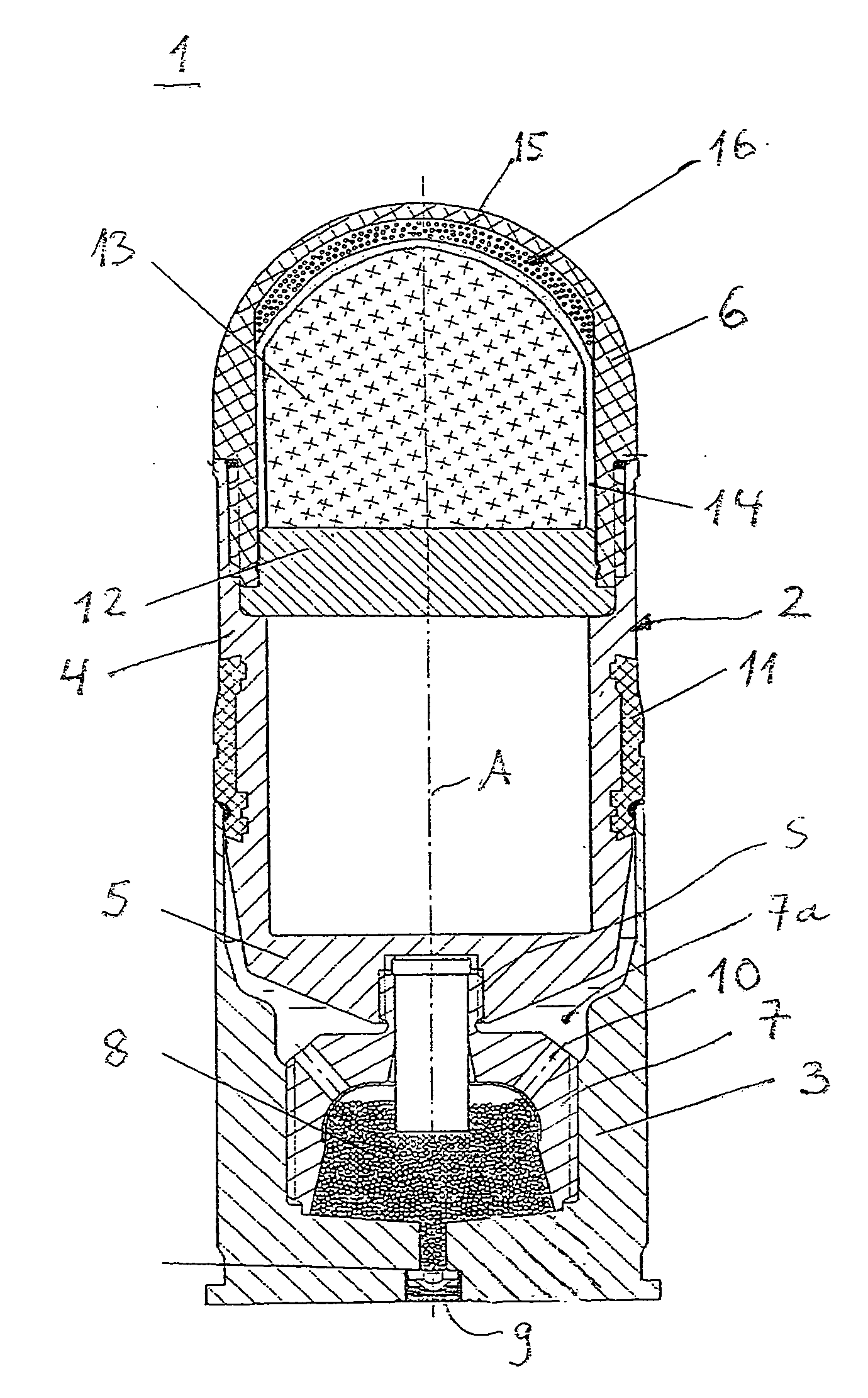 Projectile that marks the strike point