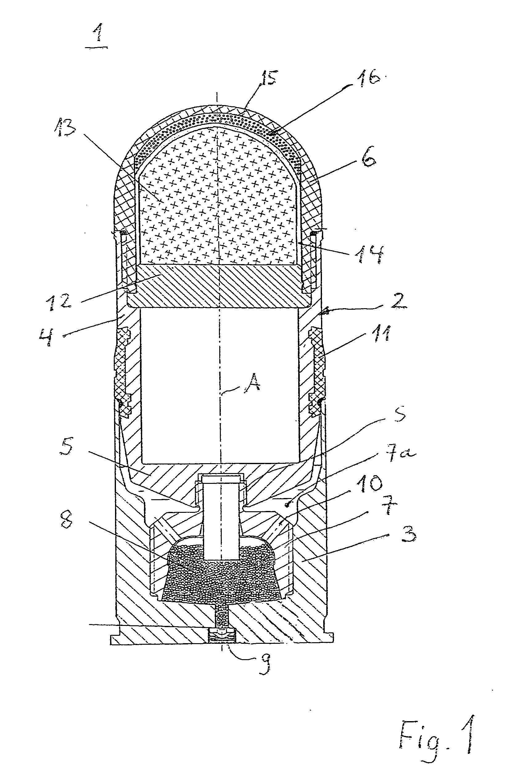 Projectile that marks the strike point