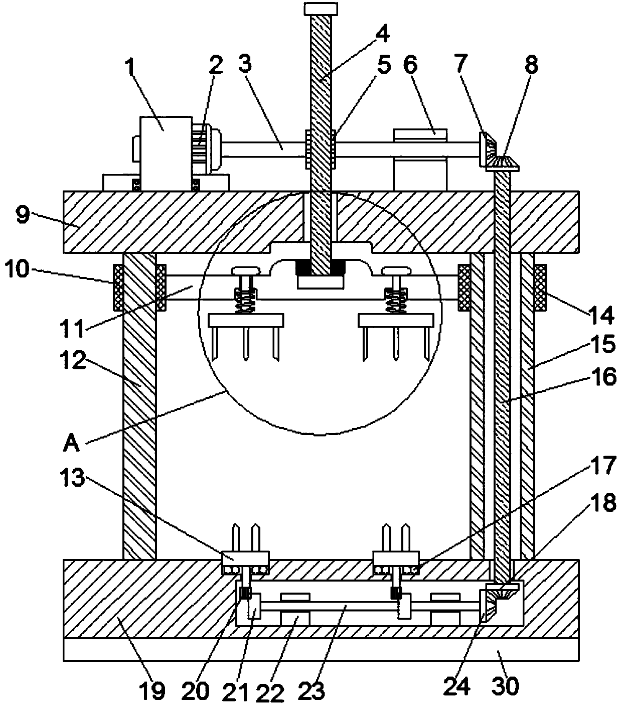 Automatic fruit stoning device