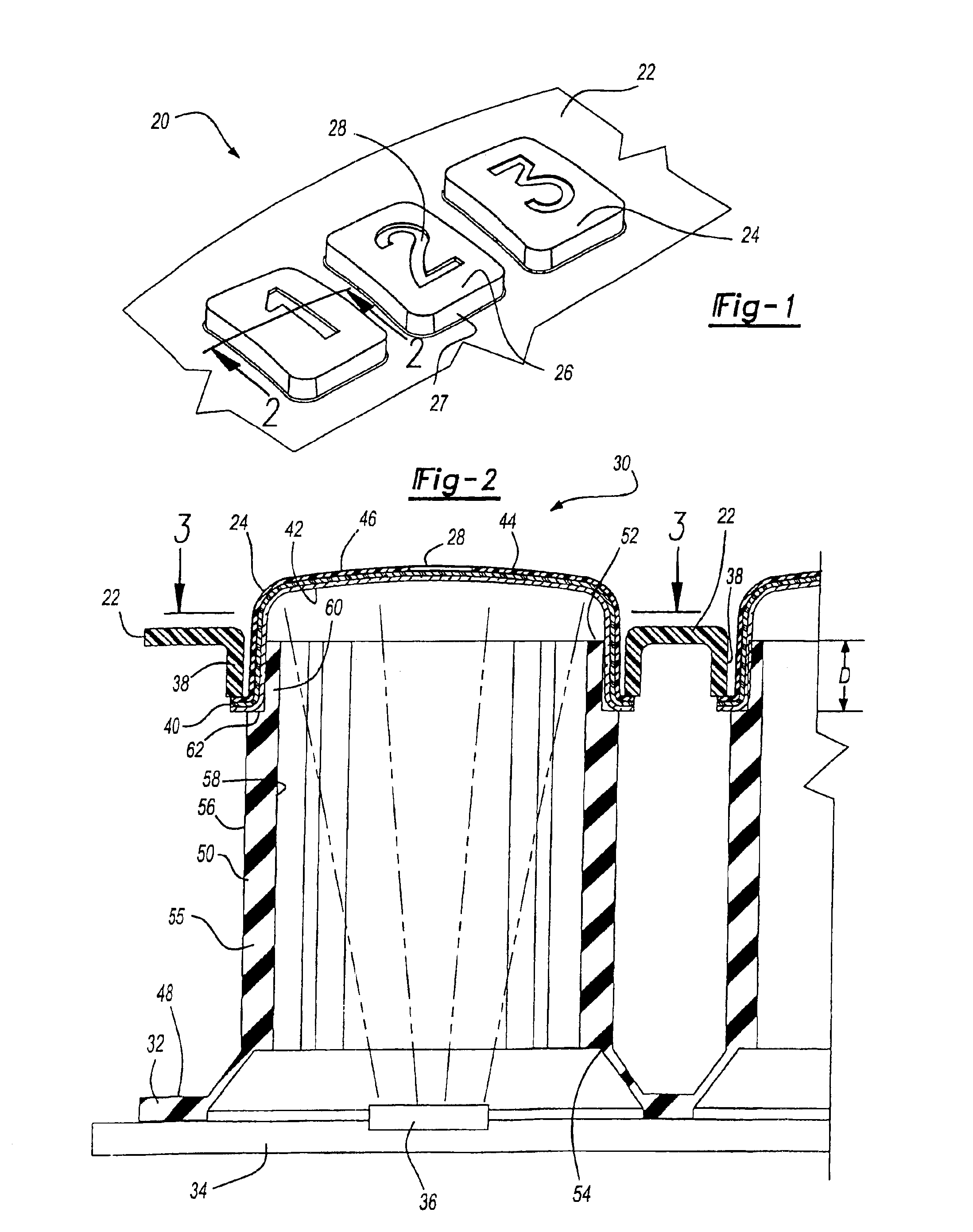 Method of forming a component for a control panel