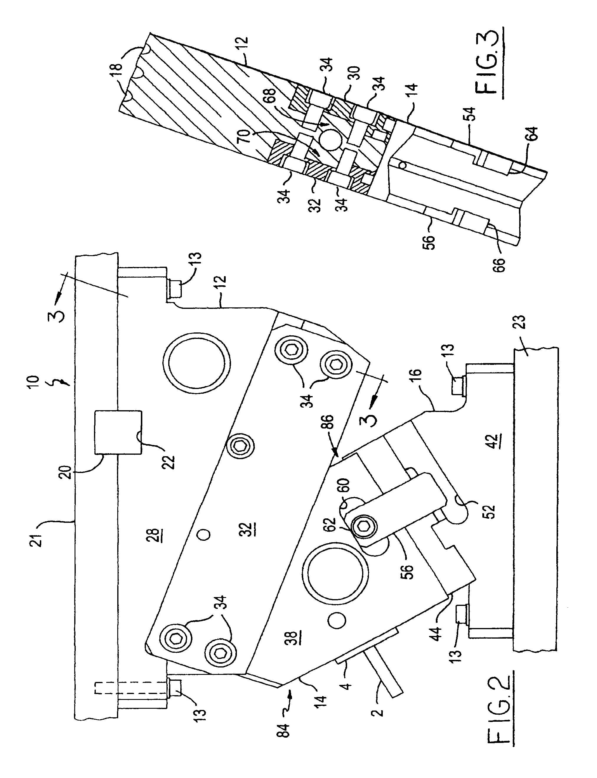 Narrow aerial and die-mount cams