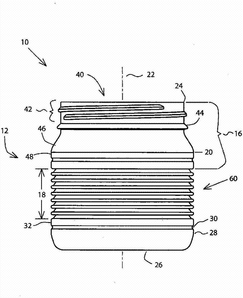 An expandable container