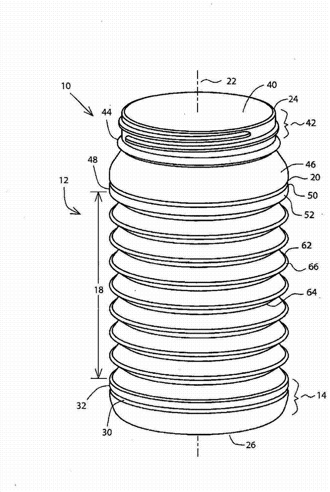 An expandable container