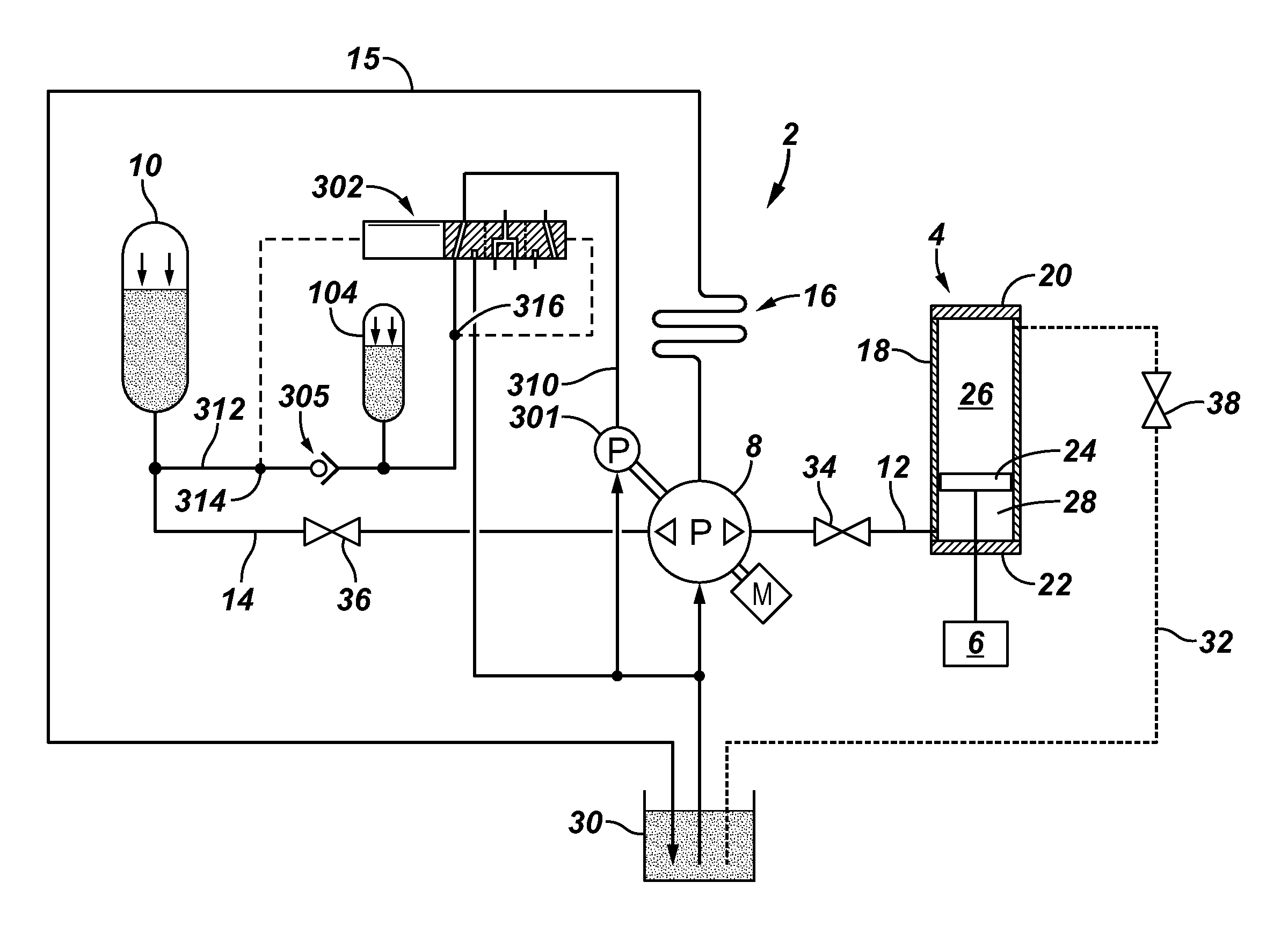 Back pressured hydraulic pump for sucker rod