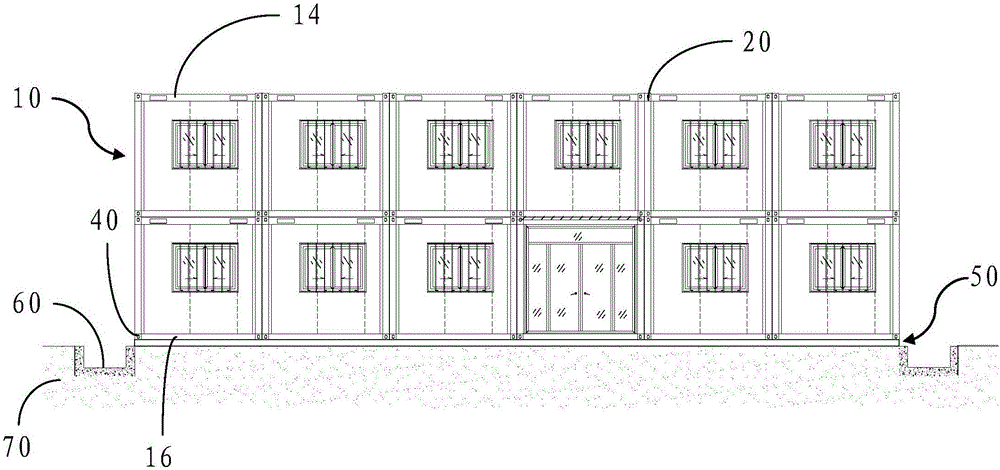 Rainwater collection system for container-type movable house