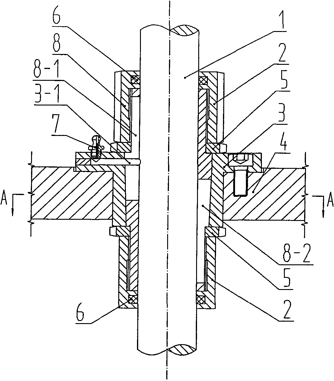 Guide column guiding mechanism capable of adjusting taper