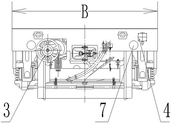 Depressed center flat car for urban rail vehicle maintenance