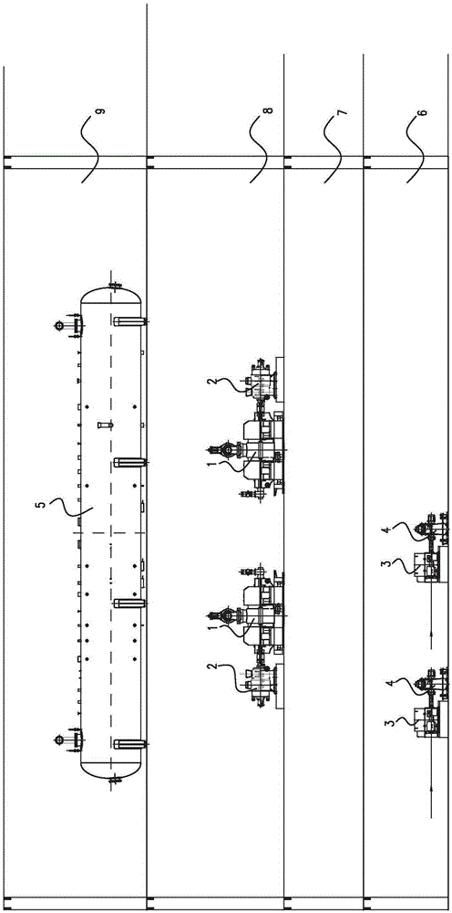 Arrangement structure of a steam-driven feedwater pump set and its arrangement method for feedwater pre-pumps