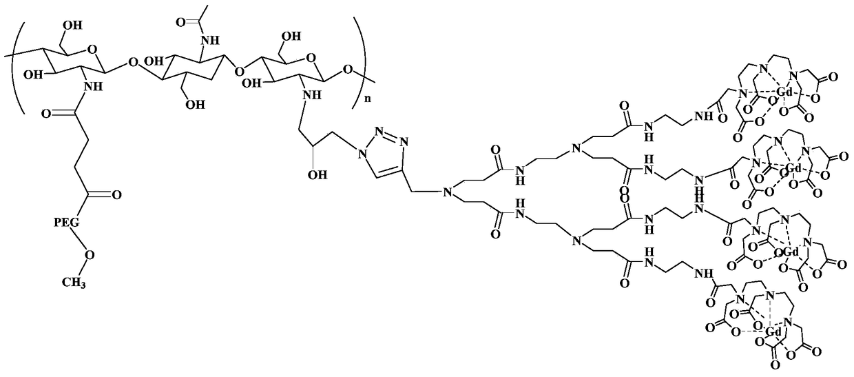 MRI contrast agent with chitosan derivative as carrier and preparation method