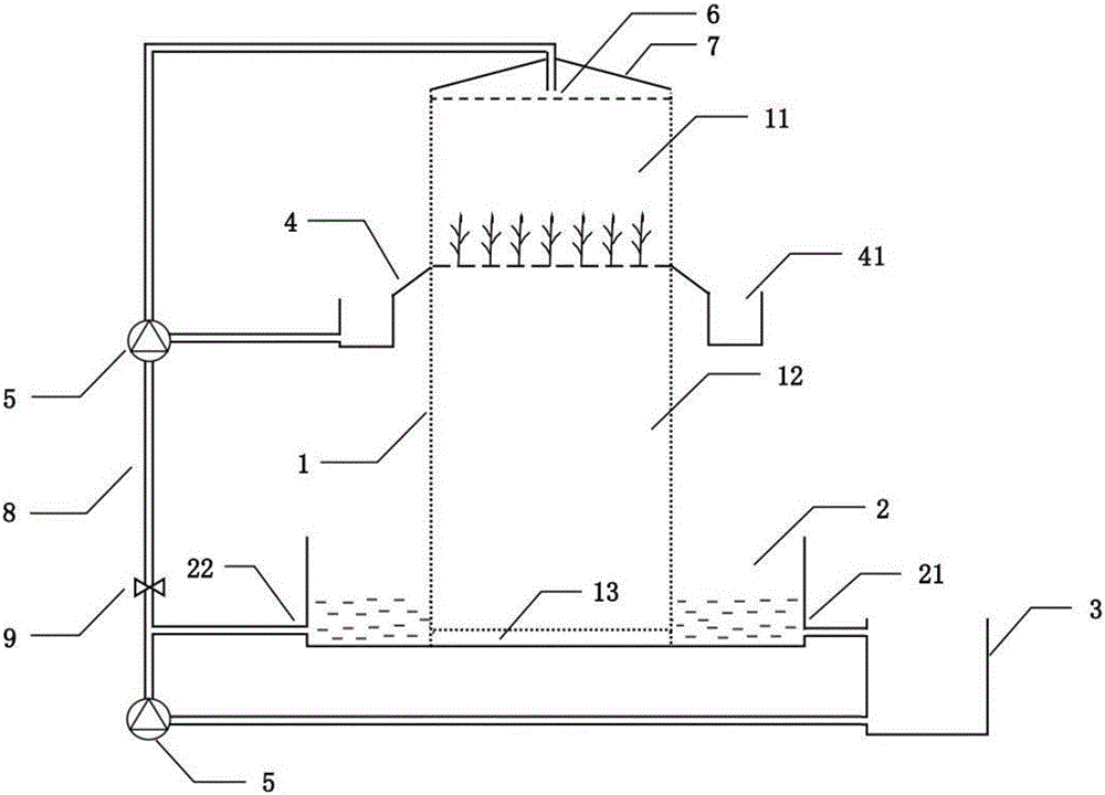 Small soil-water-plant ecological system for experiment