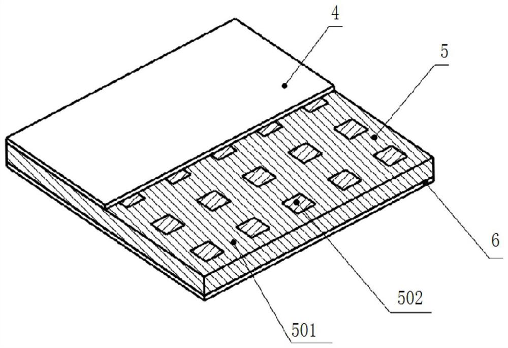 Aluminum-graphite aluminum composite material structure capable of enhancing longitudinal heat conductivity coefficient