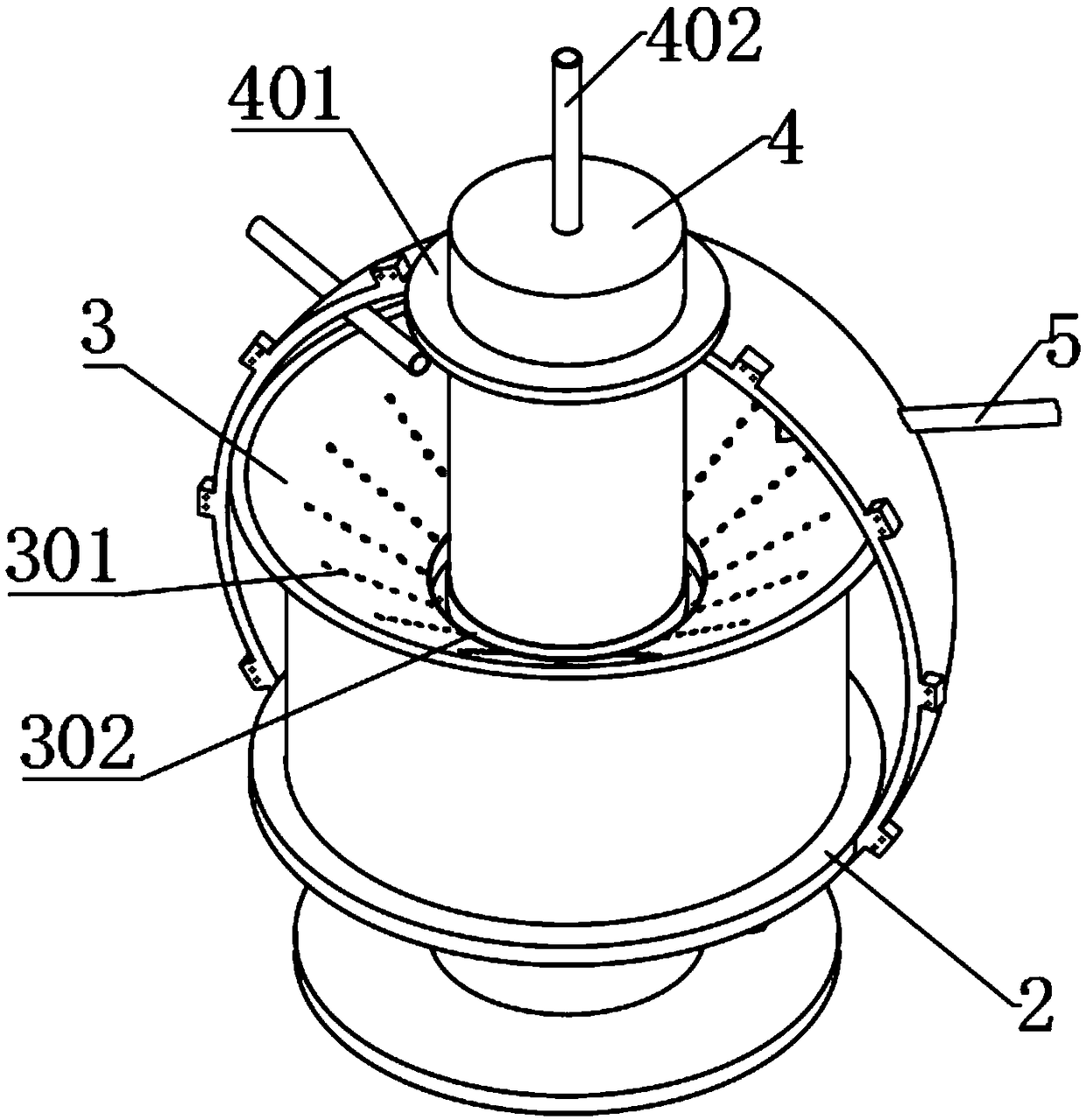 Water tank self-cleaning and disinfection device for environmental protection water treatment