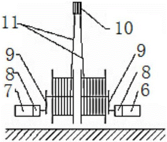 Height detecting system for concrete pouring surface of ultra-deep pile hole