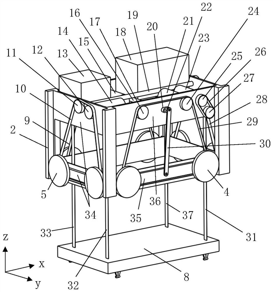 Cargo storing and taking trolley adopting uninterruptible power supply and vertical warehouse