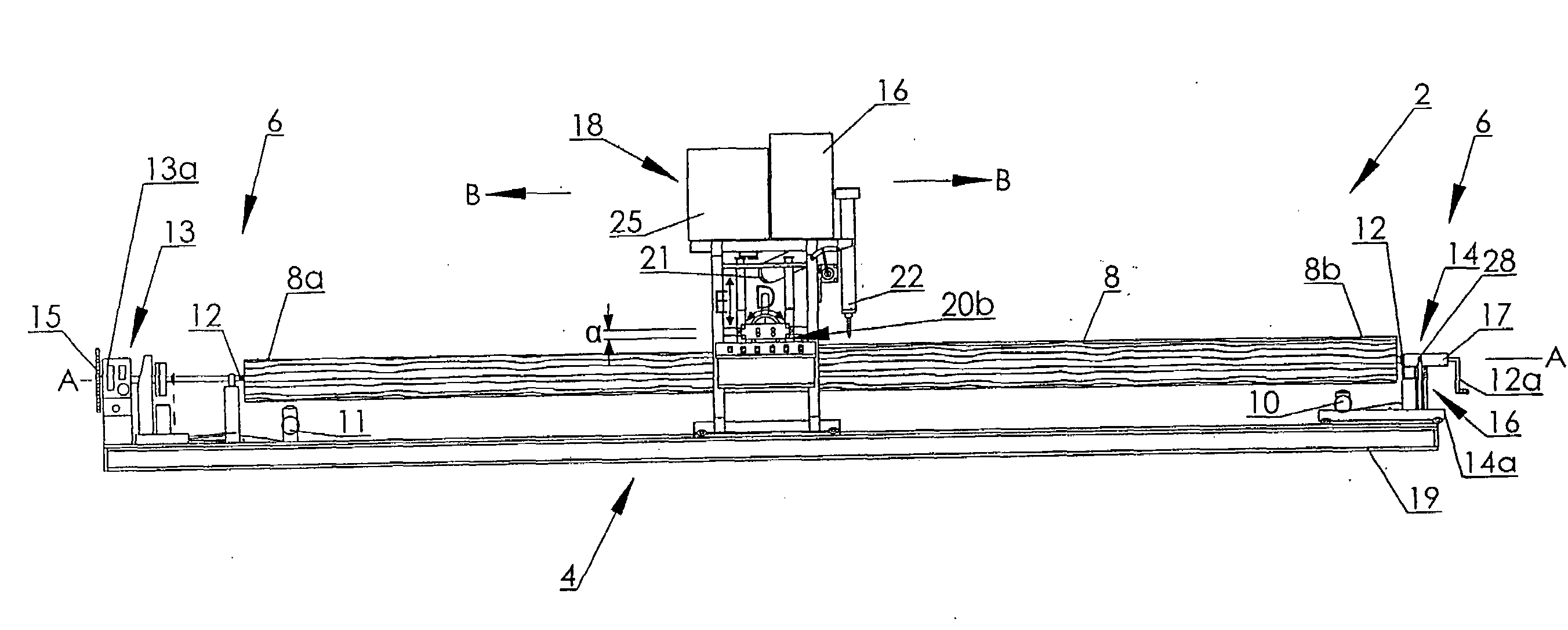 Method and apparatus for profiling a log for use in building timber or log homes