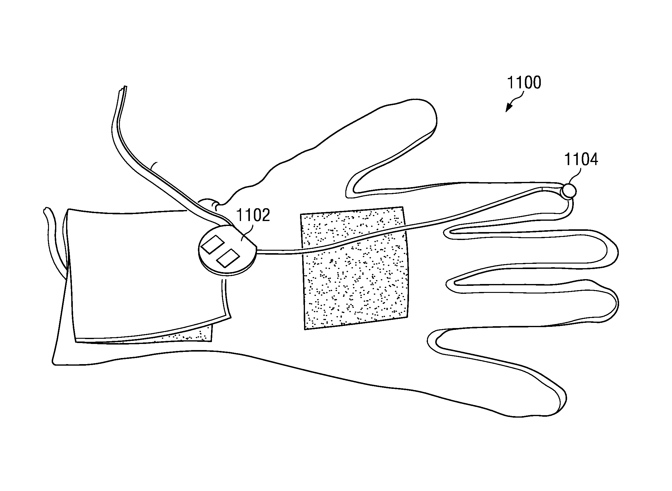 Data interface process with RFID data reader glove