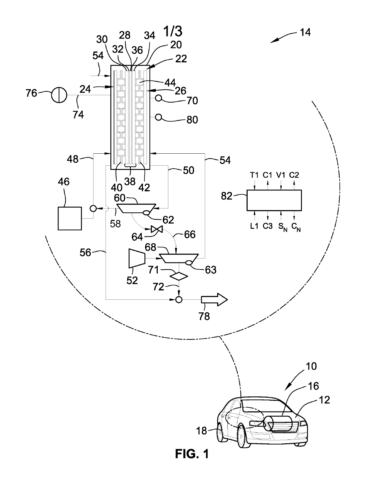 Fuel cell architectures, monitoring systems, and control logic for characterizing fluid flow in fuel cell stacks