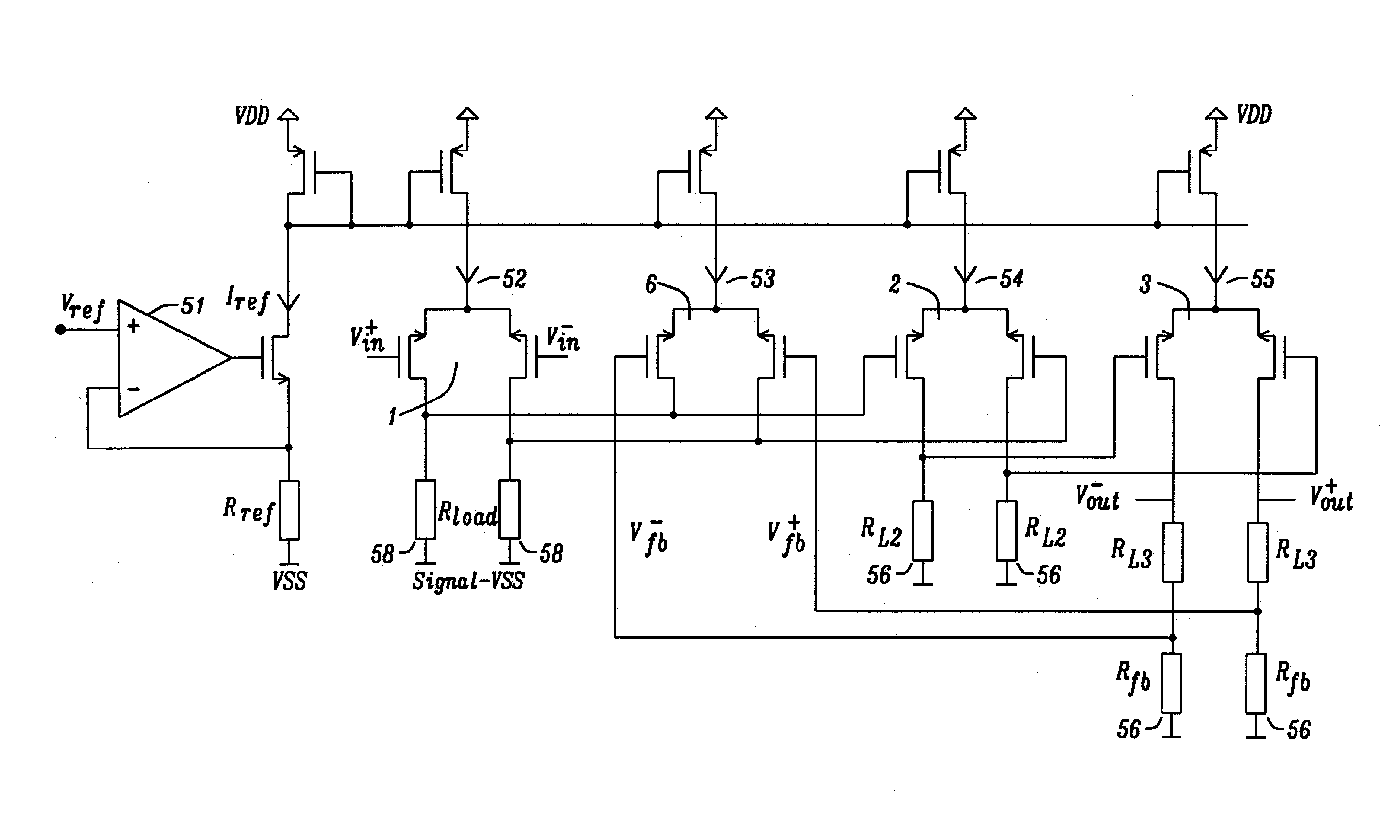 Multi-Stage Fully Differential Amplifier with Controlled Common Mode Voltage