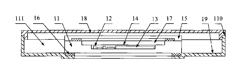 Wholly sealed structure for artificial cochlea implanting device