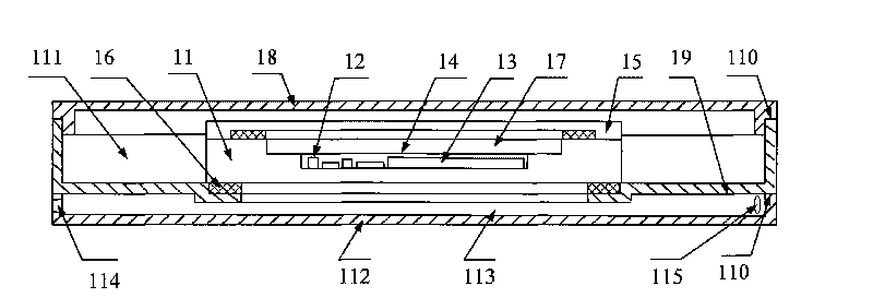 Wholly sealed structure for artificial cochlea implanting device