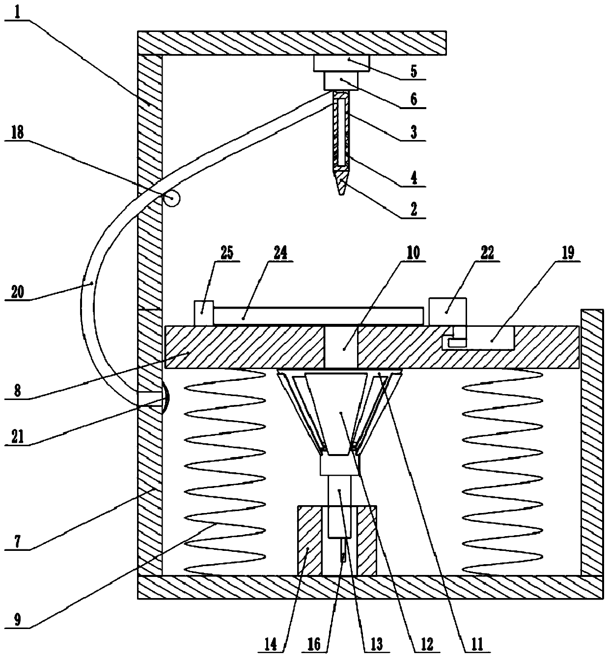 Perforating structure used for laptop mold