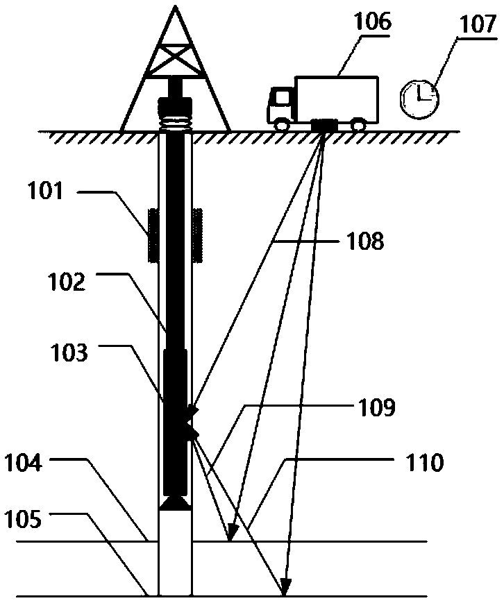 A signal playback device and method for VSP measurement while drilling