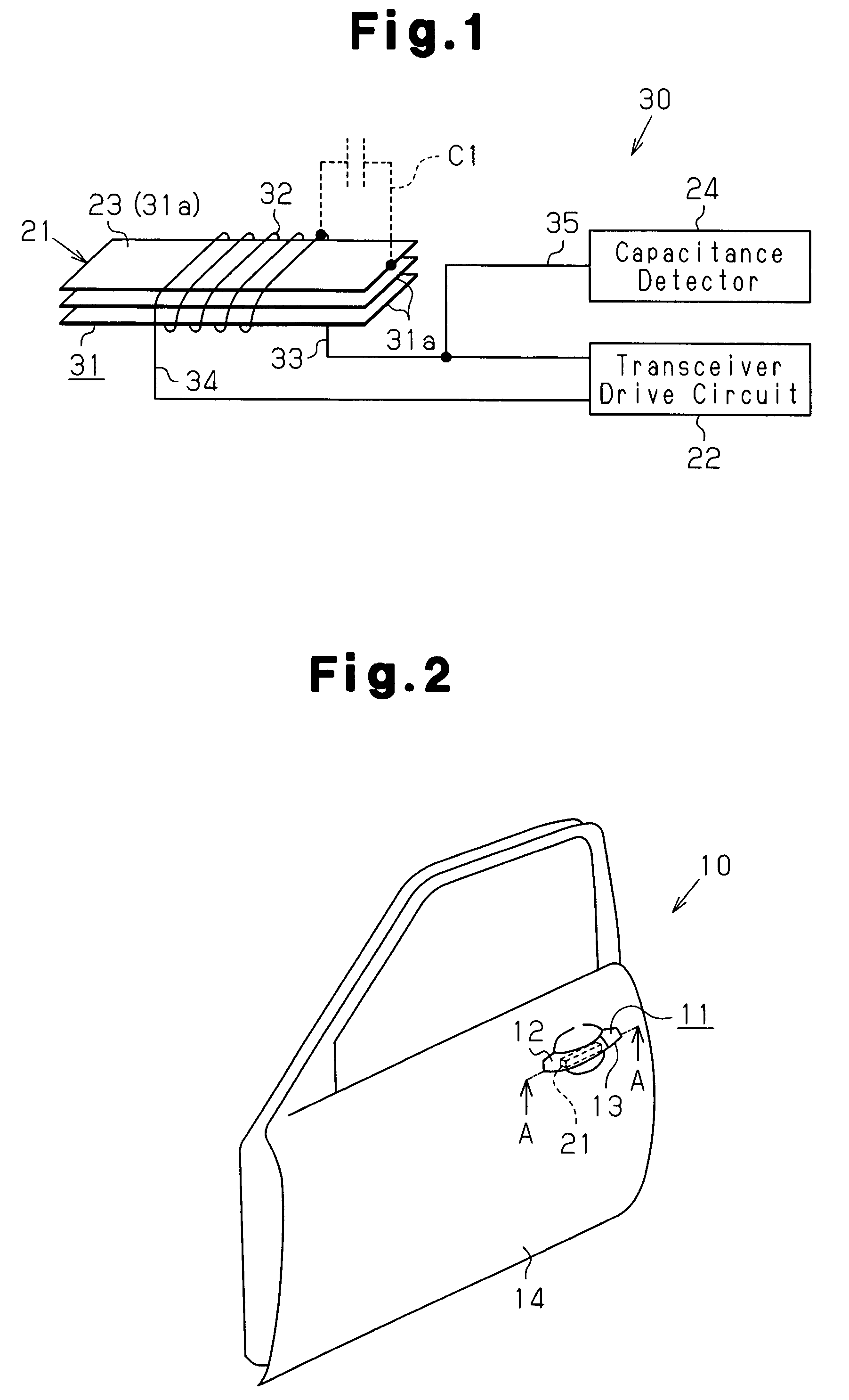 Antenna device and door handle device