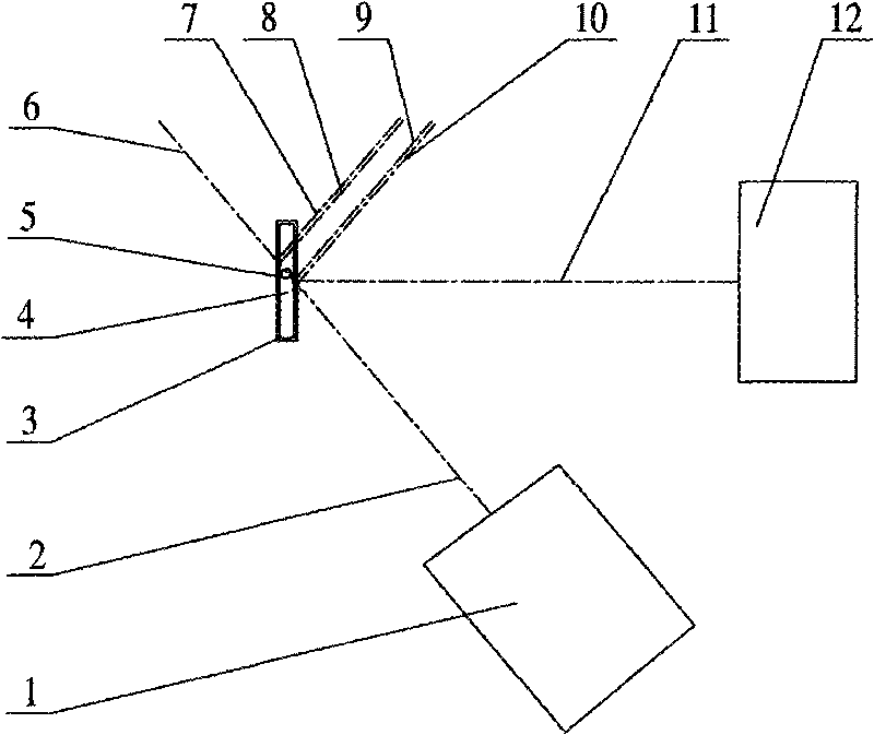 Inclined fluorescence excitation and detection light path device