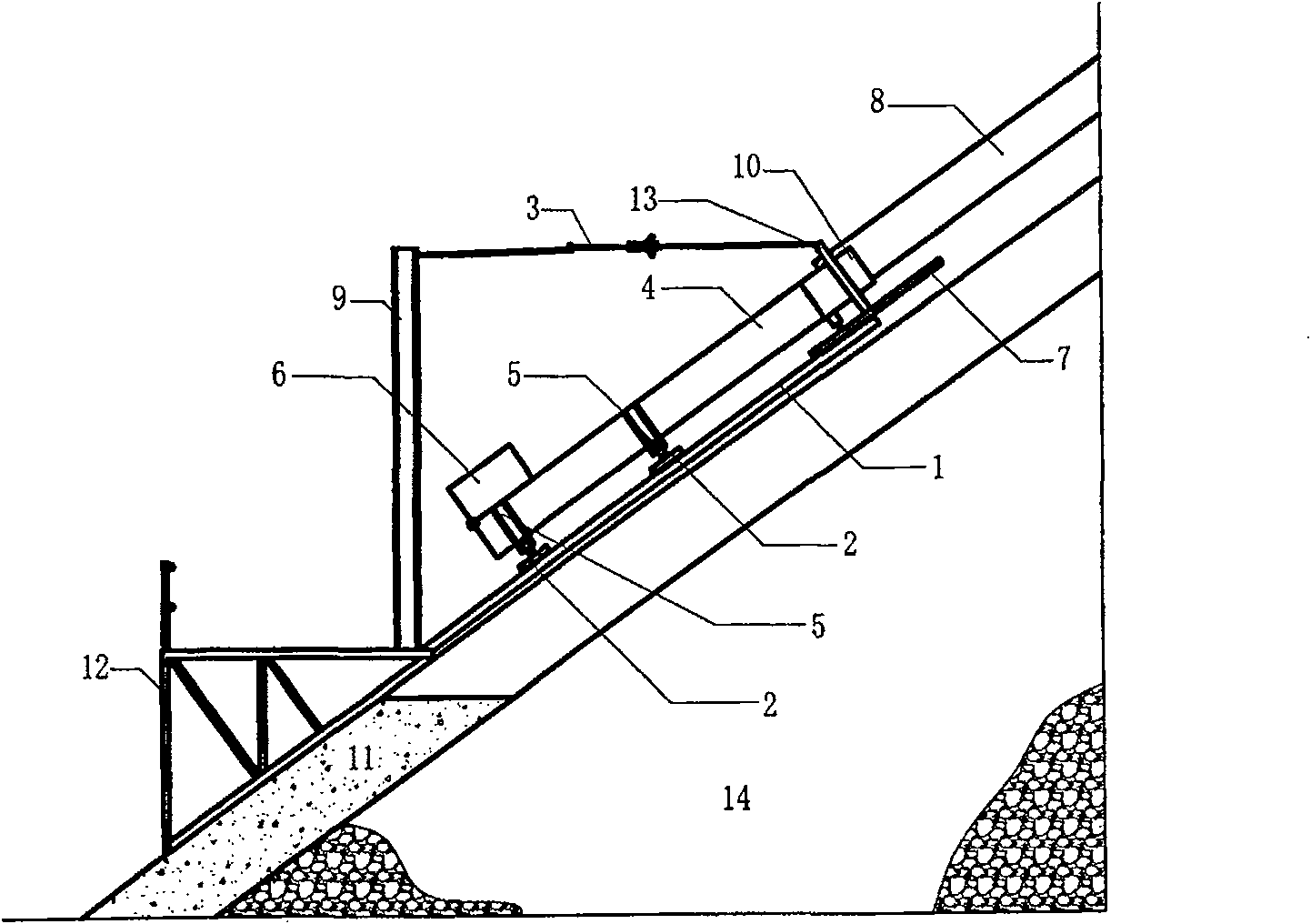 Concrete distributing device