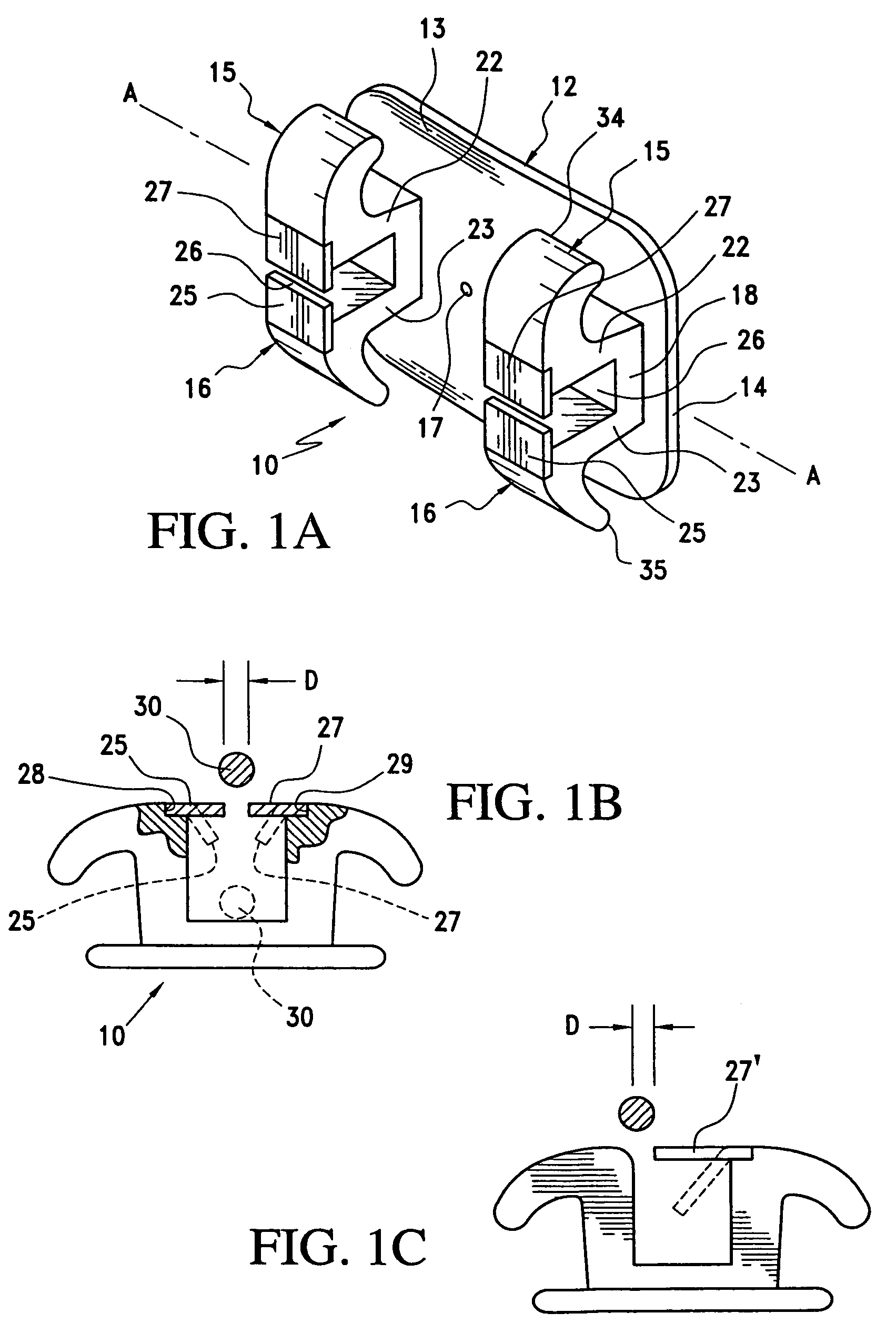 Shape memory self-ligating orthodontic brackets