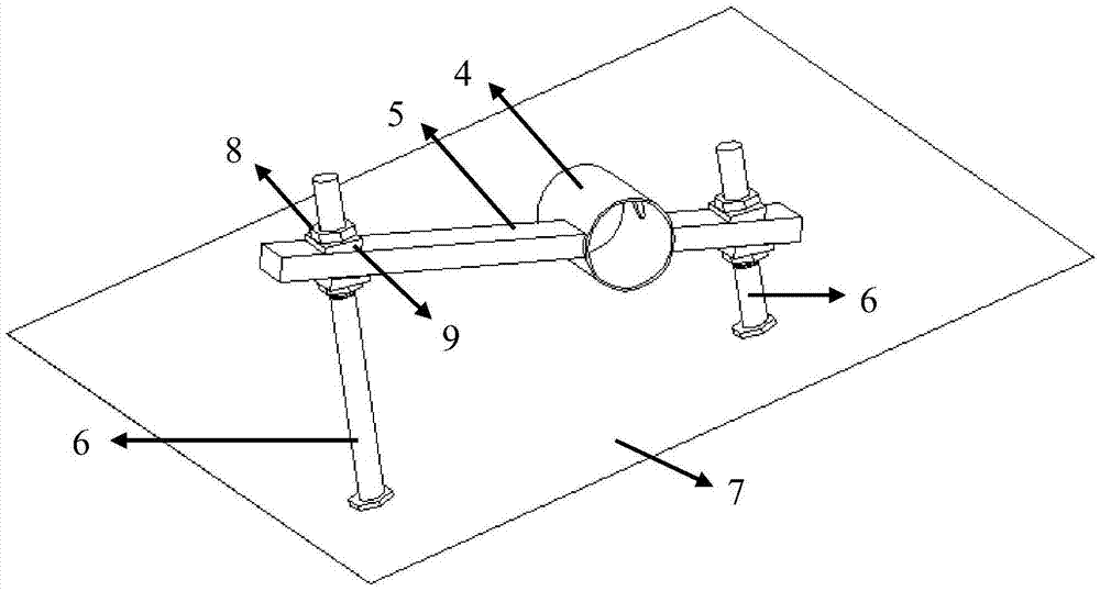 Roots pump mounting/fixing device