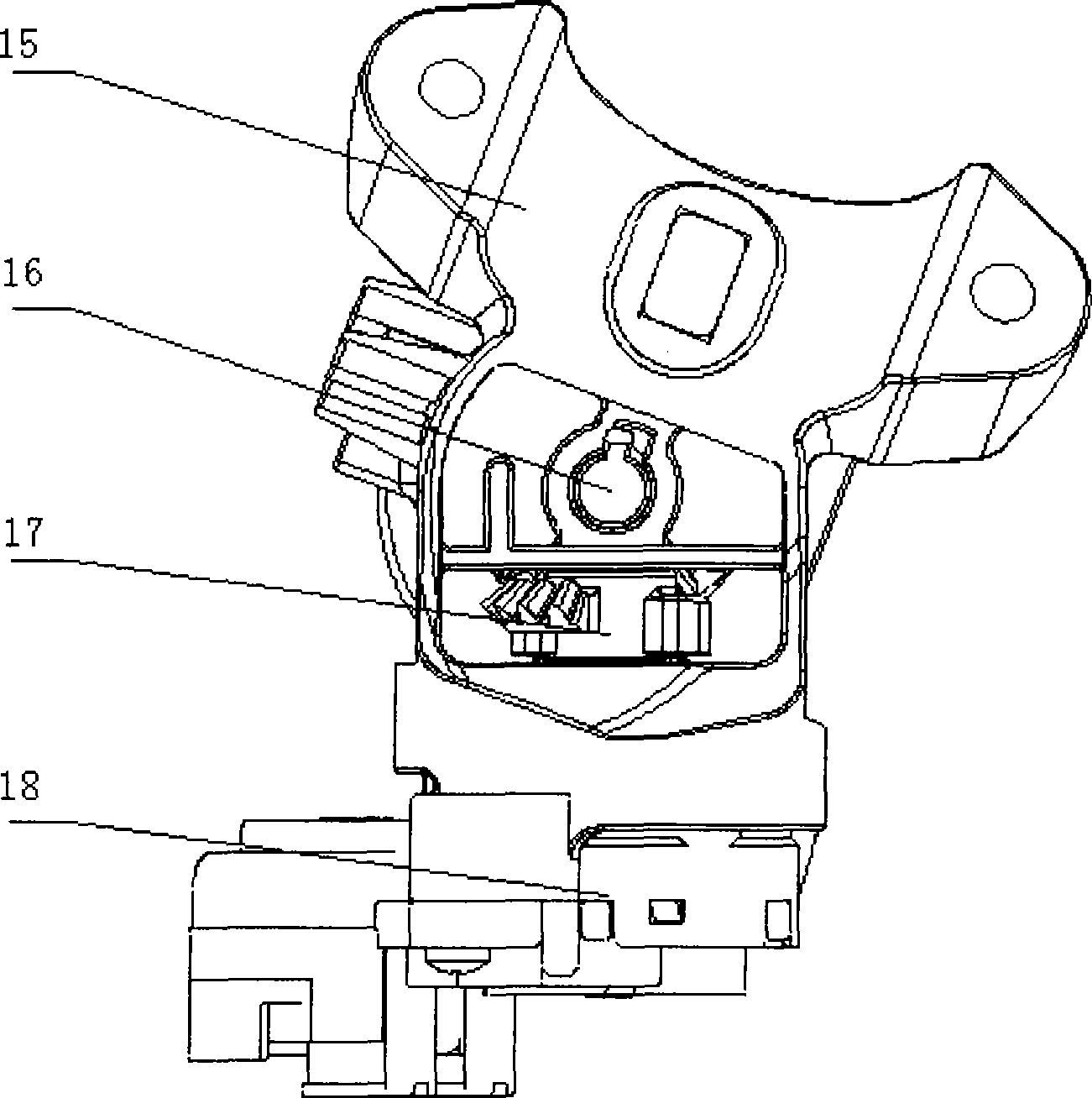 Ignition switch with gearing construction