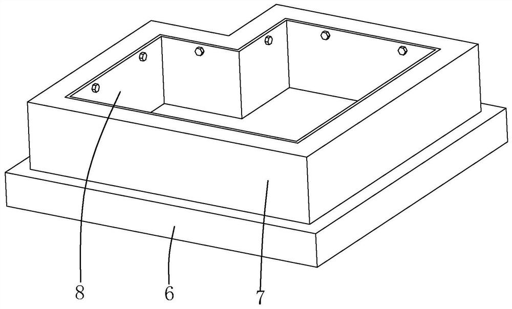 Waterproof roll laying clamp and construction method of waterproof roll at brick moulding bed part