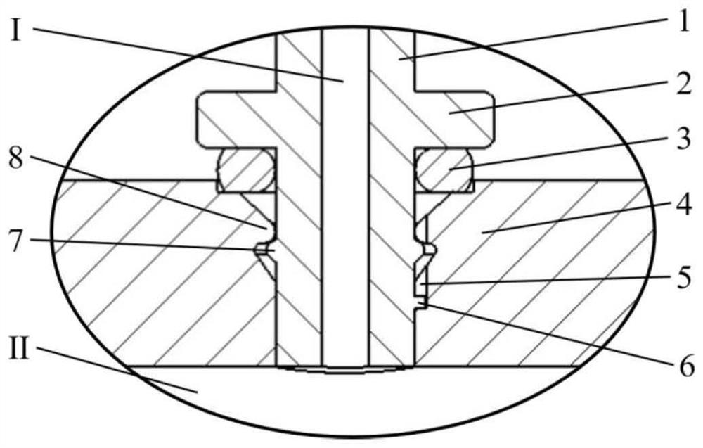 Piezometric tube connecting structure