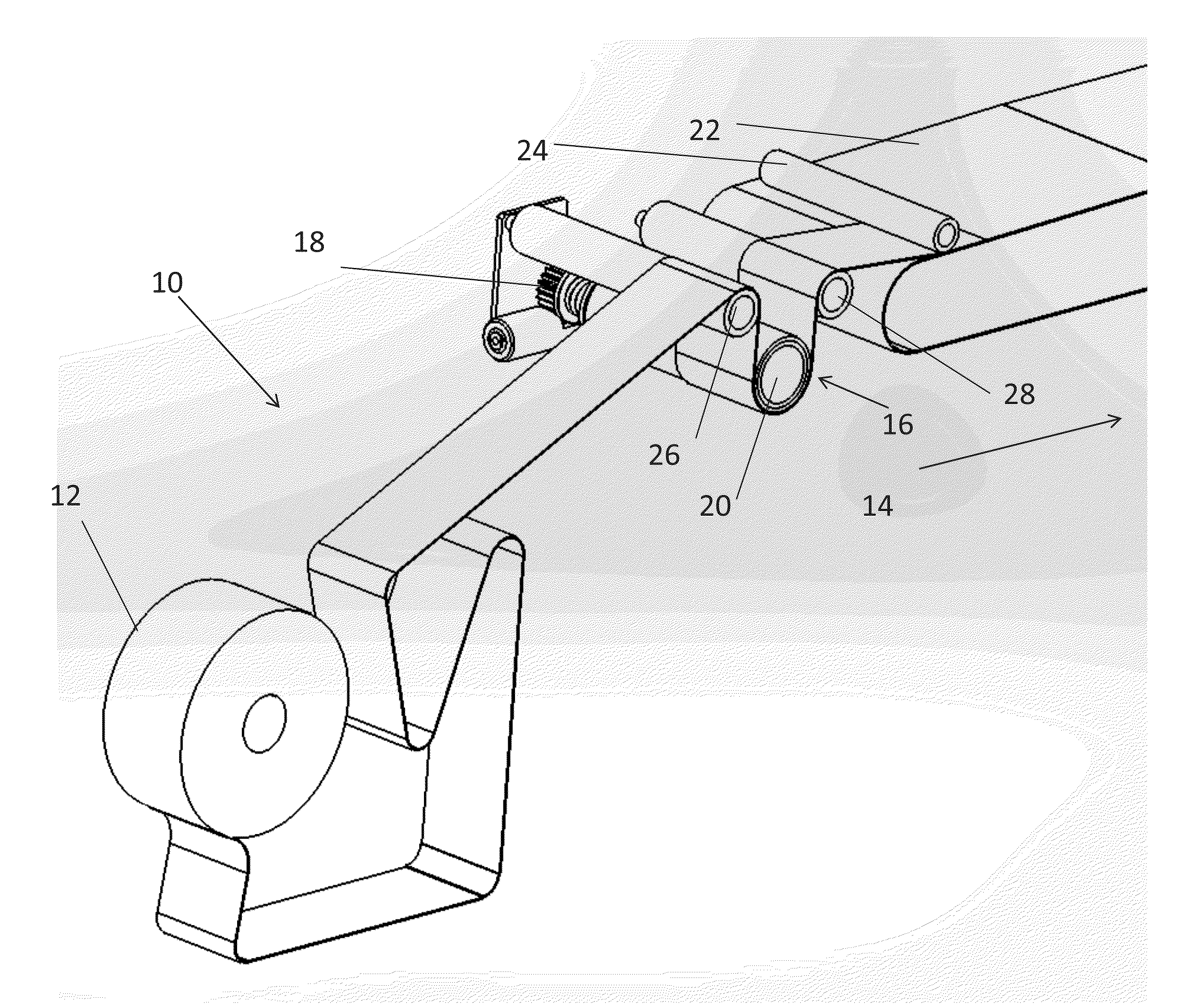 Tensioning mechanism for a textile feed to a stepped operation digital textile printer